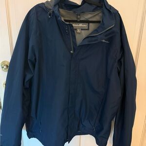 Eddie Bauer Men's Blue Raincoat